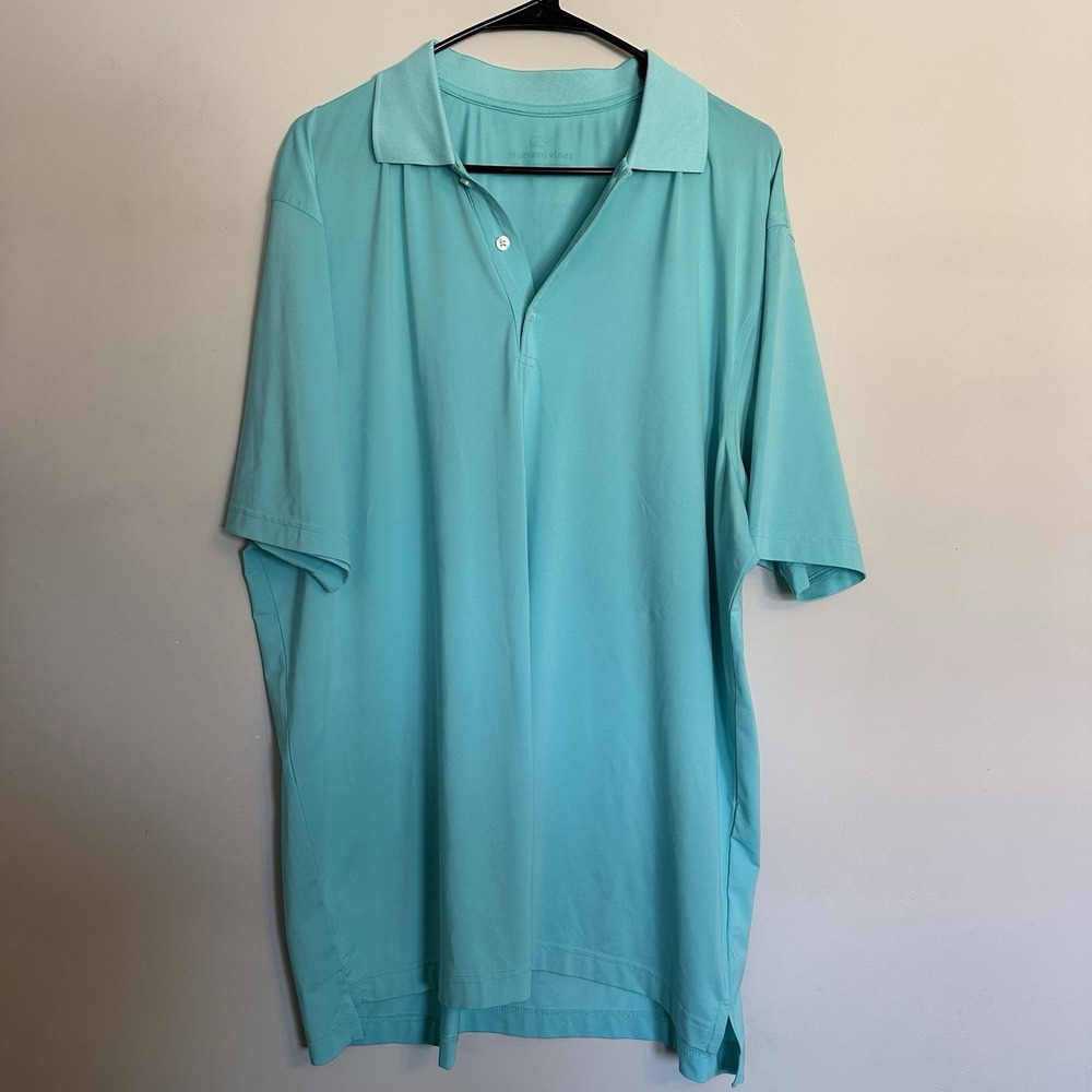 Vineyard Vines Mens Light Blue Short Sleeve Polo Shirt XL
